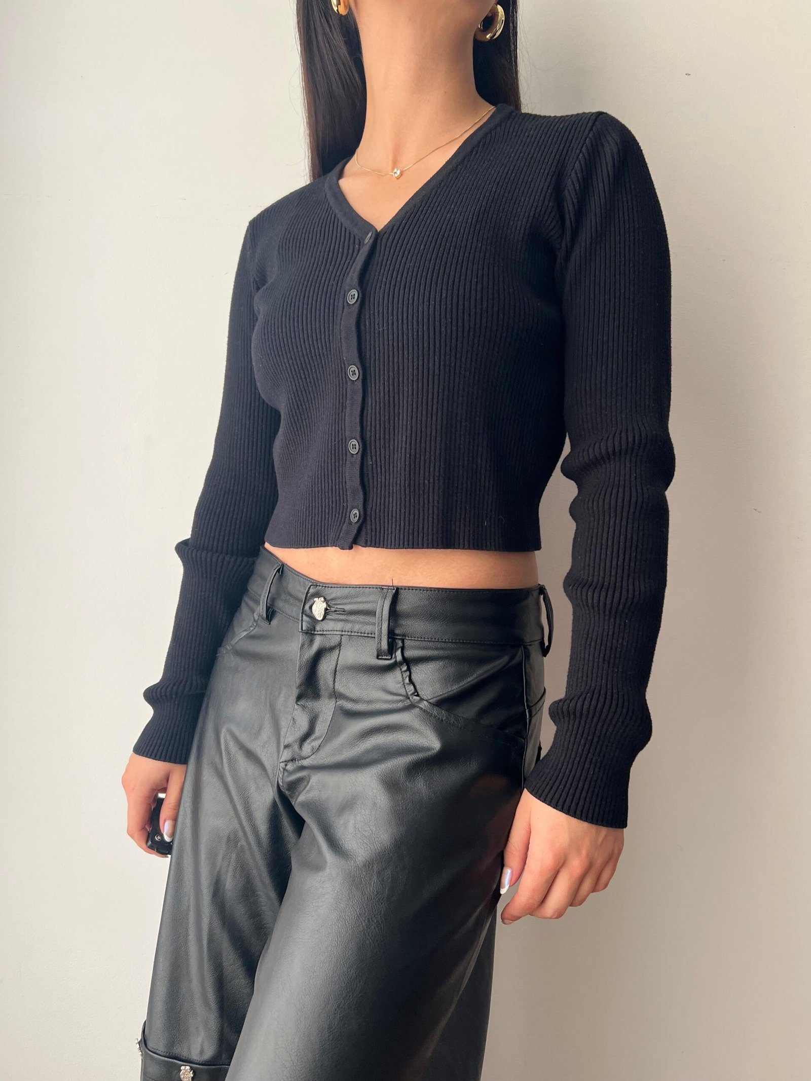 Cardigan cuello en V